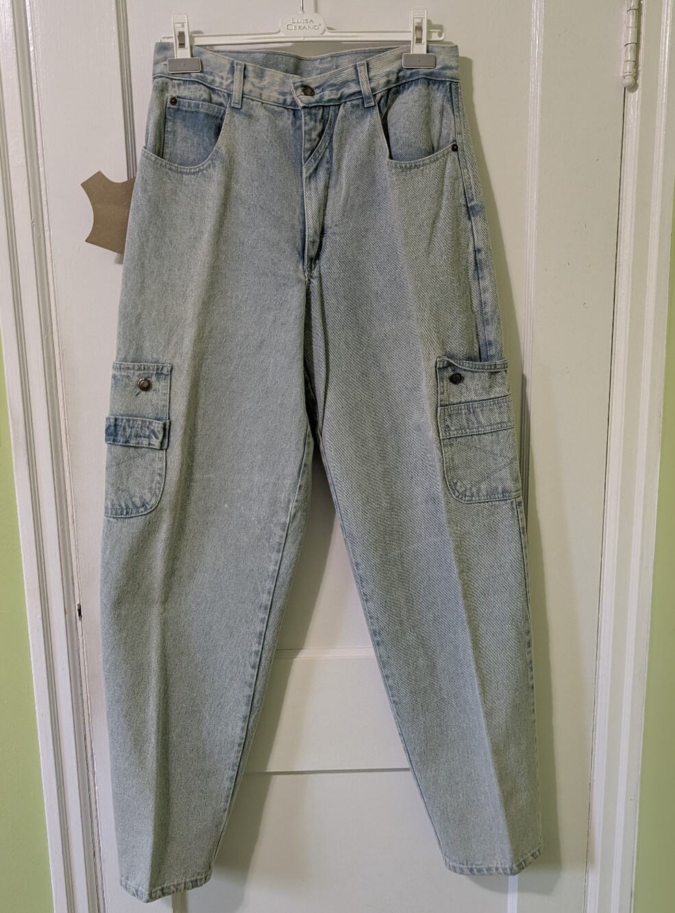 New With Tags Essentials Light Blue Relaxed Cargo Jeans